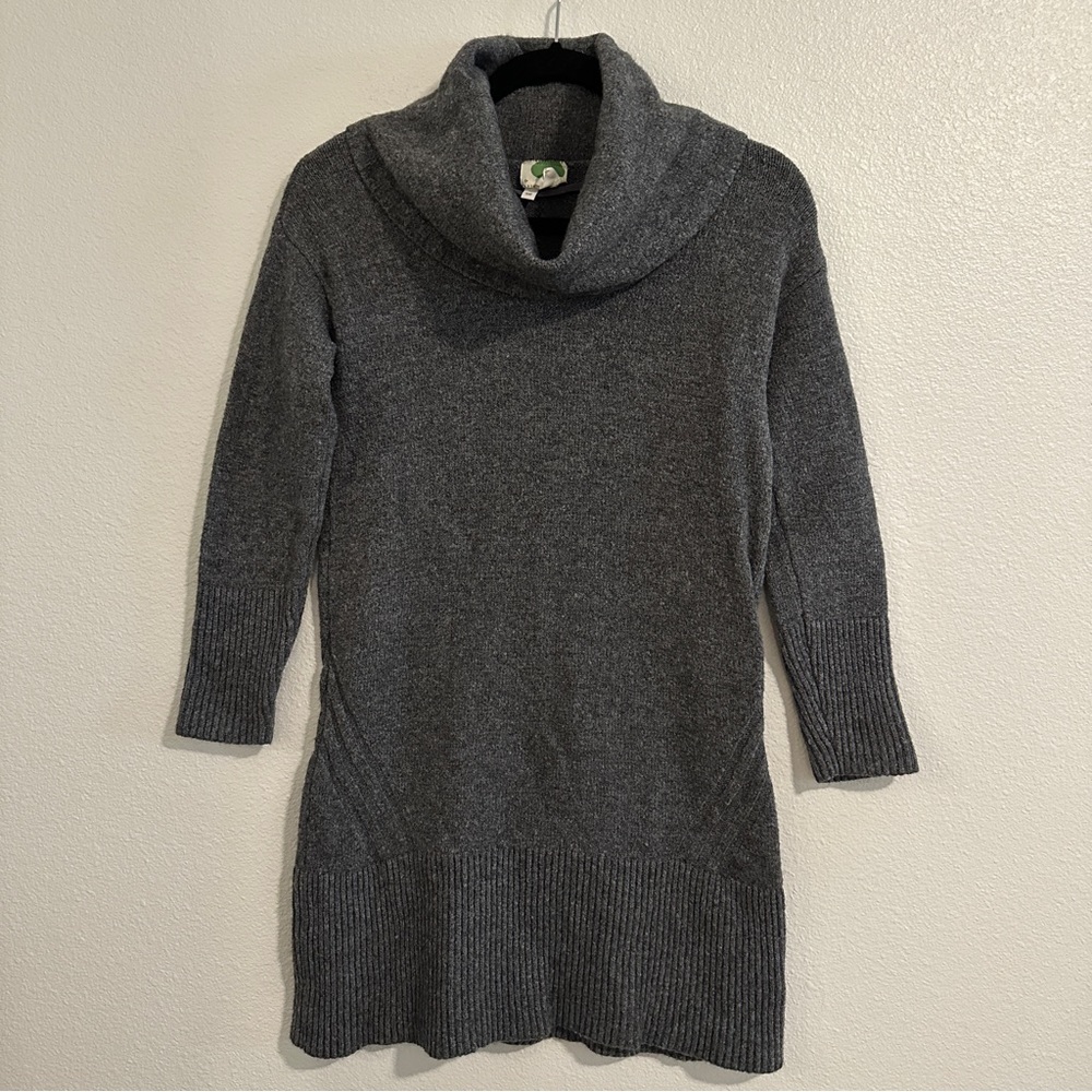 Anthropologie Sonoran Wool & Alpaca Cowl Neck Sweater Dress